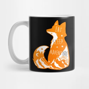 fjallraven - fox of adventure eat and sleep black Mug